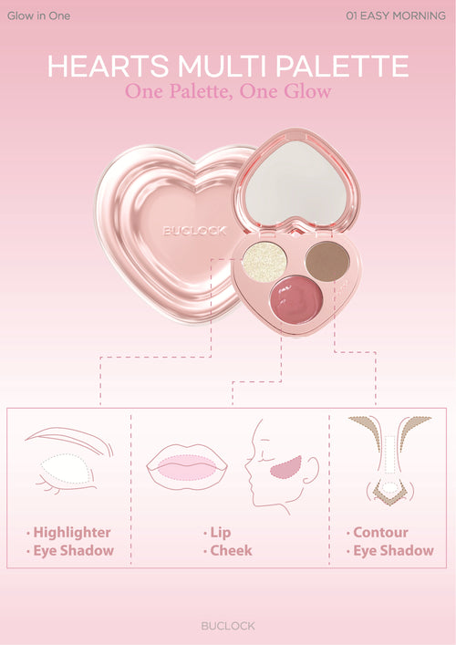 Buclock Hearts Multi Palettes  01 Easy Morning